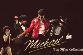 Jaafar Jackson on stage in a promotional image for the Michael box office report