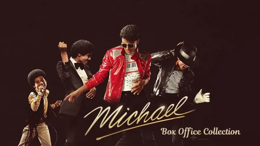 Jaafar Jackson on stage in a promotional image for the Michael box office report